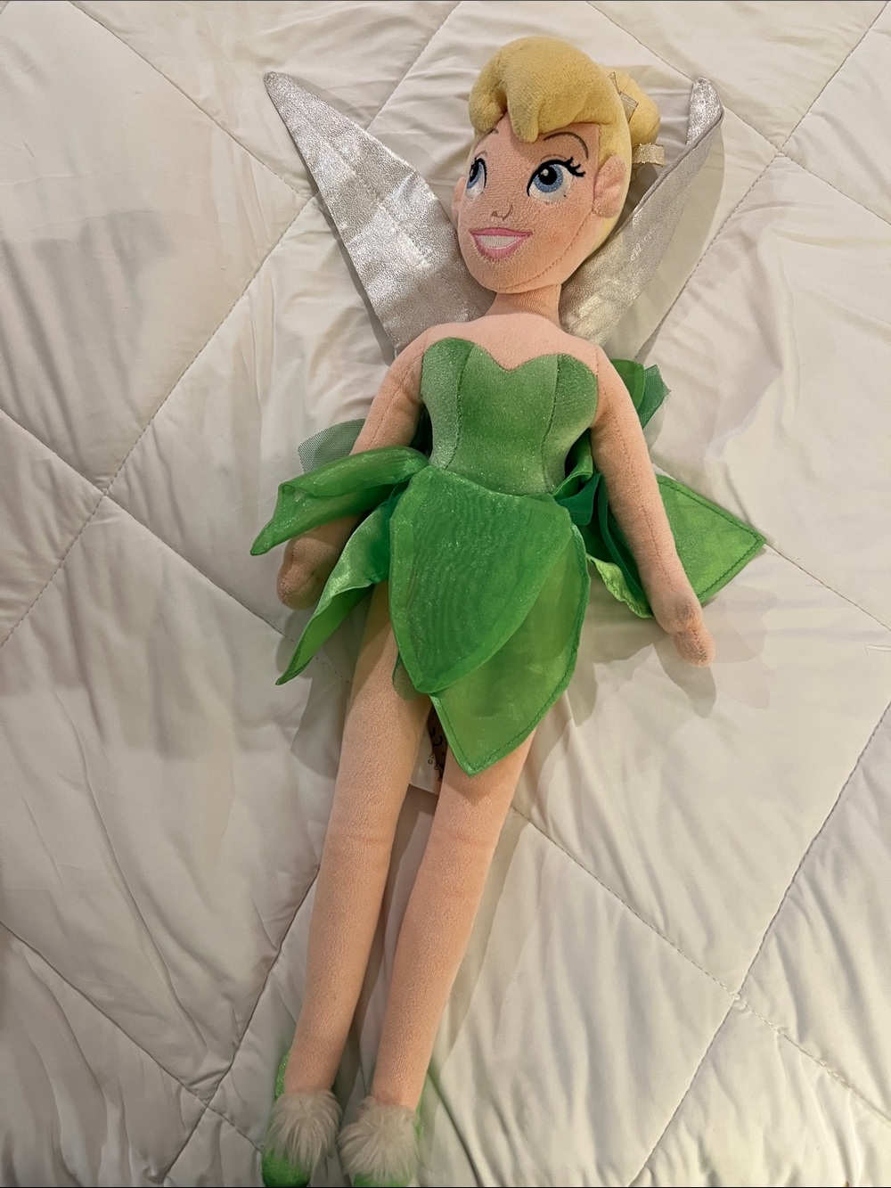 Disney Tinker Bell Plush Doll - Green with Silver Wings